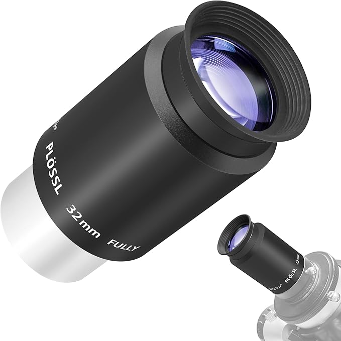 Alstar 1.25 Inch Plossl Telescope Eyepiece - 32mm Fully Multicoated Optical Lens for 1.25inch Astronomic Telescope and Astronomy Filters - 4 Element Plossl Design