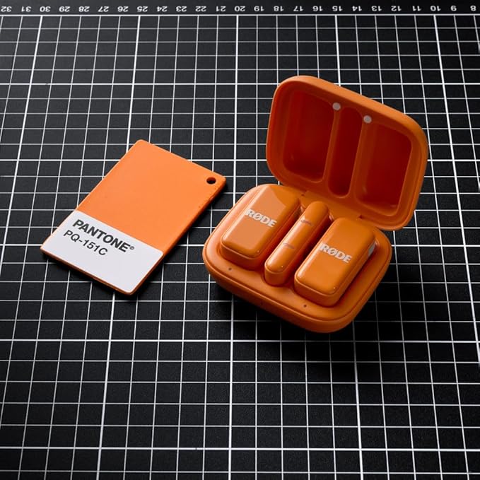 RØDE Wireless Micro - Compact Wireless Microphone, Two Mics with Charge Case for Smartphone Content Creation - USB-C, Orange