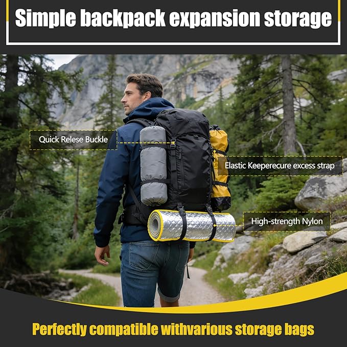Tactical Molle System Backpack Straps - Adjustable 20.8" Pack Attachment Strap Accessories