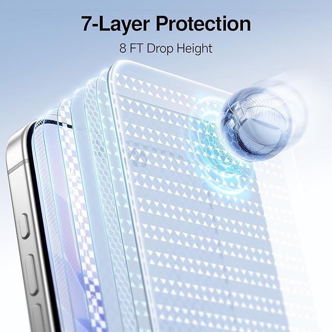 SMARTDEVIL 2 Pack for iPhone 17 Screen Protector Tempered Glass, HD Clear Film, Easy Installation, Dust-Free Box