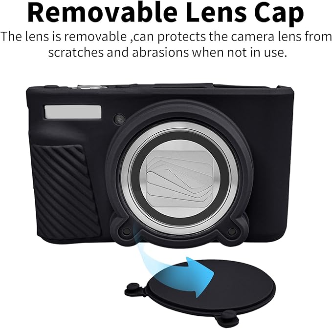 Easy Hood PowerShot SX740/SX730 Camera Case, Camera Cover Silicone Protective Case with Removable Lens Cover, Anti-scratch Soft Camera Body Skin,Black