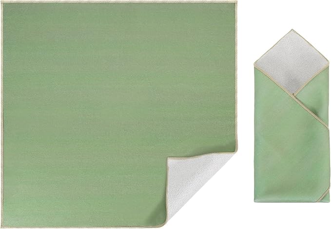 PATIKIL 14" x 14" Camera Protective Wrap, Magic Self-Adhesive Cloth Anti-scratch Lens Pouches for Camera Lens DSLR Phone Laptop, Green