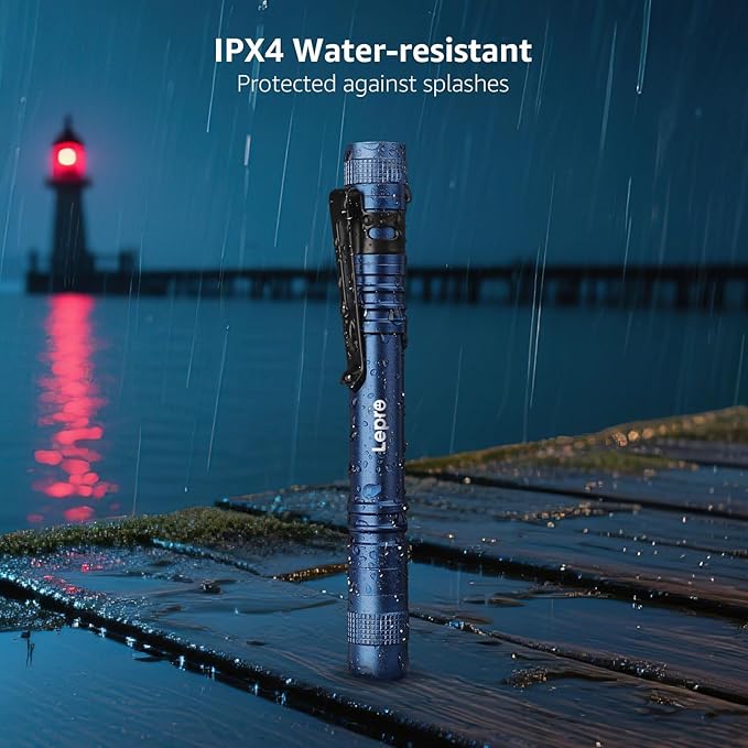 Lepro LED Pen Flashlights, Lightweight, Mini, Waterproof Pocket Flashlight with Clip, 2 Pack Small Flashlights for Inspection, Work, Emergency