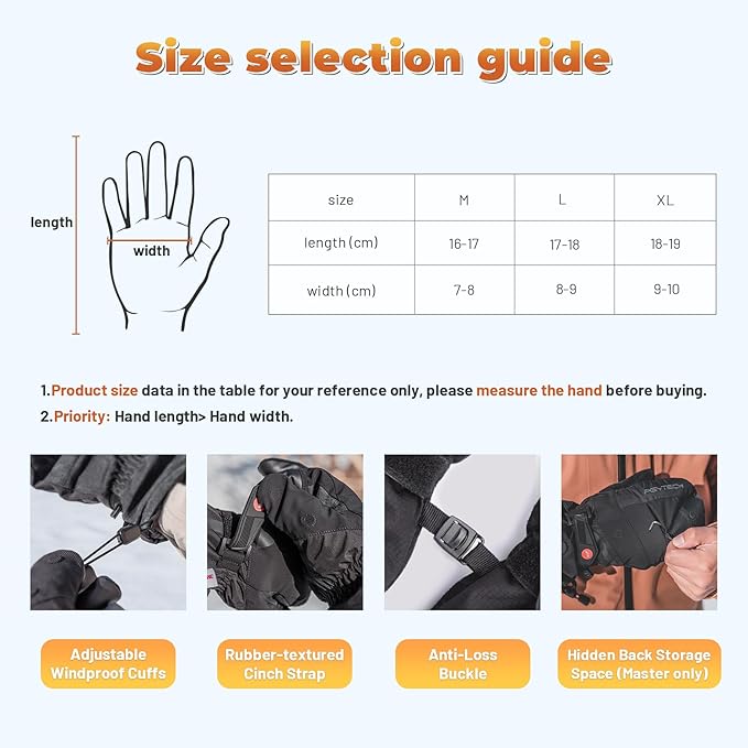 PGYTECH Professional Photography Gloves for Photographers, Cold Weather Ski Gloves for Men Women