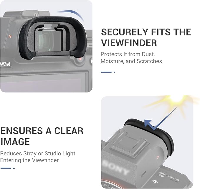 2 Packs Eyecup Eyepiece Eyeshade for Sony a7III a7II a7 a7R IV a7R II a7R III a7S II a9 a58 a99 II Viewfinder Replaces Sony FDA-EP18 FDA-EP16 FDA-EP15 Eye Cup