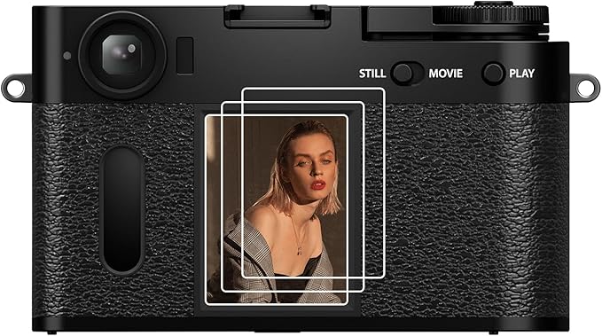 kinokoo (3 Packs) Fuji X Half/X-Half Screen Protector, 0.25mm 9H Hardness Tempered Glass Film for Fujifilm X Half/X-Half Compact Camera LCD Screen Acessories - Anti-Scratch & Easy Installation