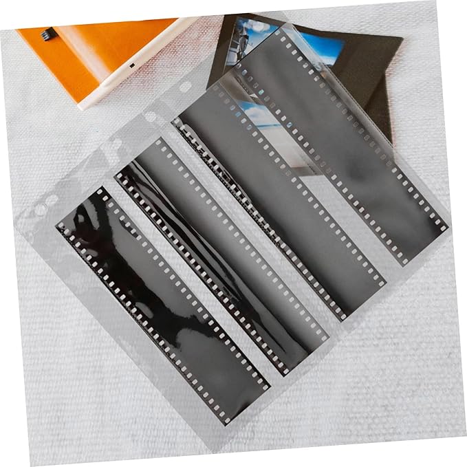 10pcs Film Negative Sleeves Heavy Duty Archival Photo Sleeves for Document Pouch Bag No Design