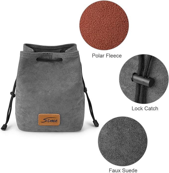 S-ZONE Soft Camera Bag DSLR Insert Handbag Drawstring Lens Case Compatible with Canon Nikon Sony