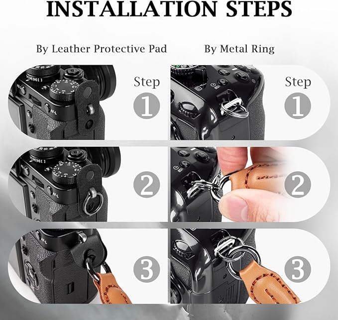 VOVMOEYA Rope Camera Wrist Strap,Camera Hand Strap Compatible with A6400 A6000 A7 IV,for Fujifilm X100V for Nikon Zf Z30 for Canon EOS R6 R7 R8 R10 Camera Wrist Straps for dslr - Black