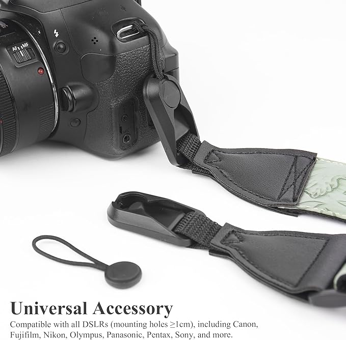 QIELIZI Lifestyle Camera Strap,Vintage Adjustable Vintage Neck & Shoulder Strap for All DSLR Cameras