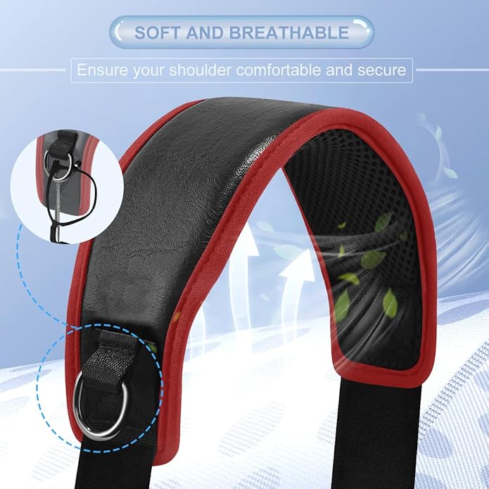 77-Inch Shoulder Strap For Bags Featuring An Ultra-Cushion Breathable Pad, And Double Adjustable Buckles For Versatility