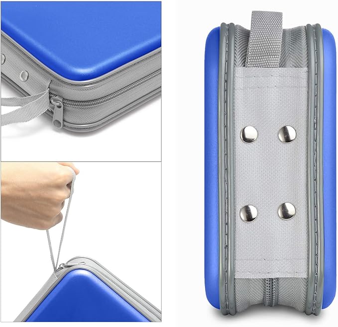 CD Case, 40 Capacity CD/DVD Case Holders Wallet Hard Plastic DVD Disc Cases Storage Binder for Car Home Office Travel (Blue)