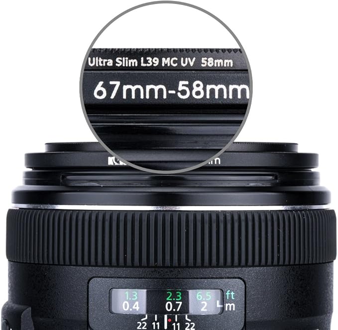 Kiwifotos 82mm-77mm Step-down Adapter Ring for Lenses (82mm Lens to 77mm Filter, Hood, Lens Converter and Other Accessories)