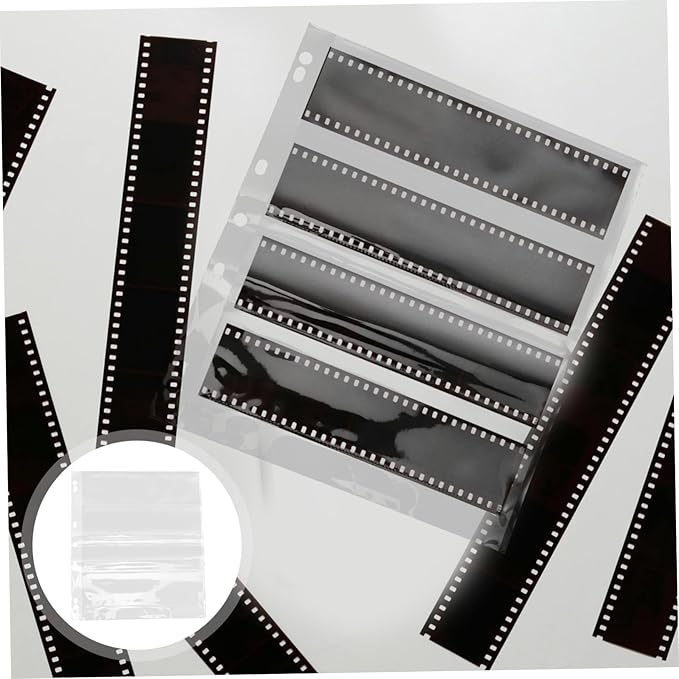 10pcs Film Negative Sleeves Document Pouch for Archival Storage Heavy Duty Protectors for Collectors and Historians Fits Standard Binders for Preserving Memories