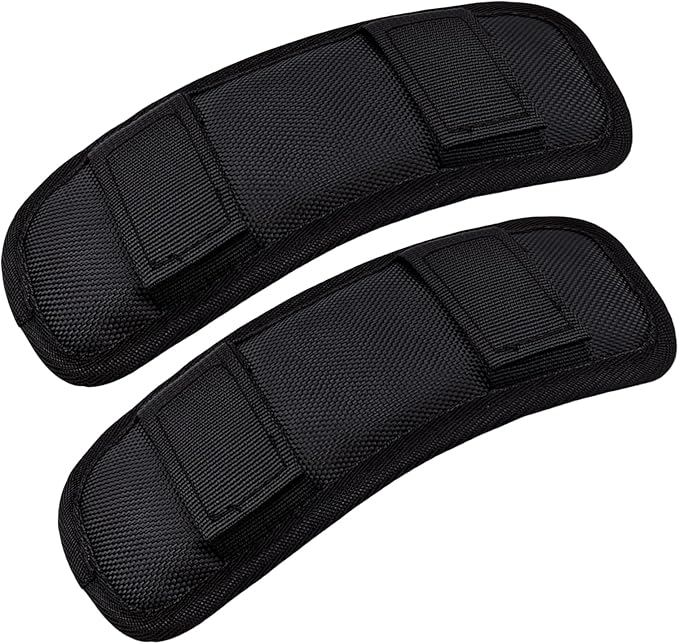 Soft Shoulder Strap Pad, Breathable & Removable Backpack Strap Pads for Bag Strap（2PCS-Black）