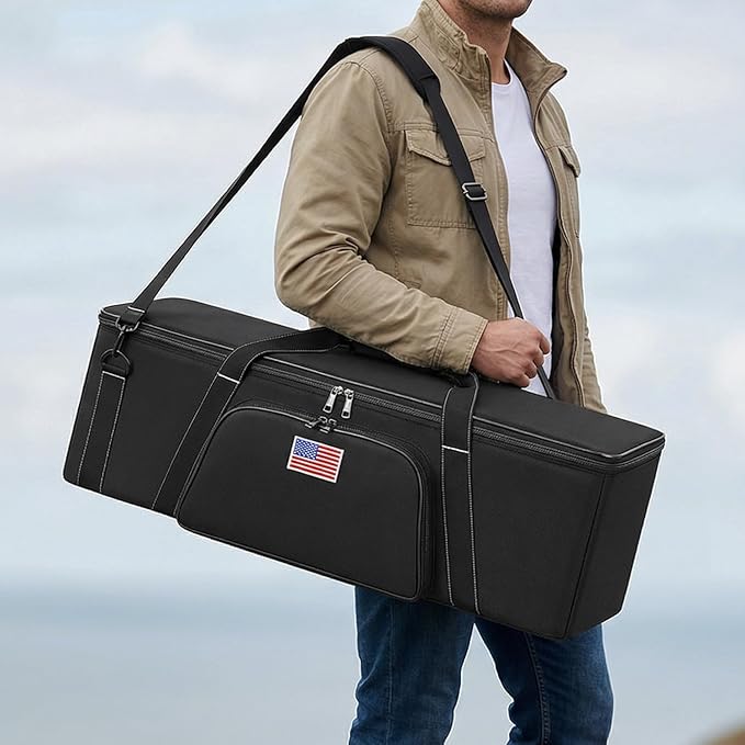 40.8" Astronomical Telescope Case, Large Telescope Travel Bag Soft Padded Telescope Accessories Carrying Case with Telescope, Tripods, Light Stands, Telescopes Tube, Camera, Studio Equipment