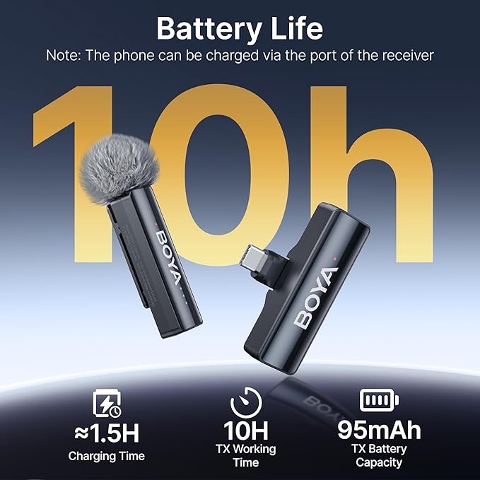 BOYA BOYALINK 2 A1 (1TX+3RX Adapter) Wireless Lavalier Microphone for iPhone Camera Android, Clip on Mic, 48 KHz 24 Bit, 1000ft, Noise Cancelling, Mini Lapel Mic USB-C/Lightning/3.5mm TRS