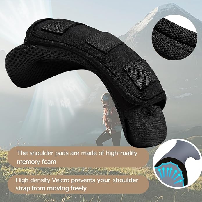 ZINMARK 2Pcs Thick Cushioned Shoulder Pads, Anti-Slip Design and Breathable Mesh Pads for Shoulder Strap,Soft and Comfortable