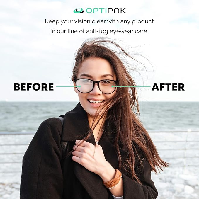 Anti Fog Lens Cleaner Spray Kit | (1) 1oz Anti Fog Glasses Cleaner Spray + (1) Microfiber Cloth for Eyeglasses, Goggles, Sunglasses, Mirror - Eyeglass Defogger Spray Cleaning Kit (2 Piece Set)