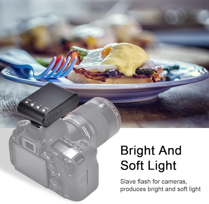 Mini Camera Flash Light,Portable On-Camera Hot Shoe Mount Flashlight Photography Accessory with Slave,Auto Pre-Flash Sensor,for DSLR Digital Camera Camcorder