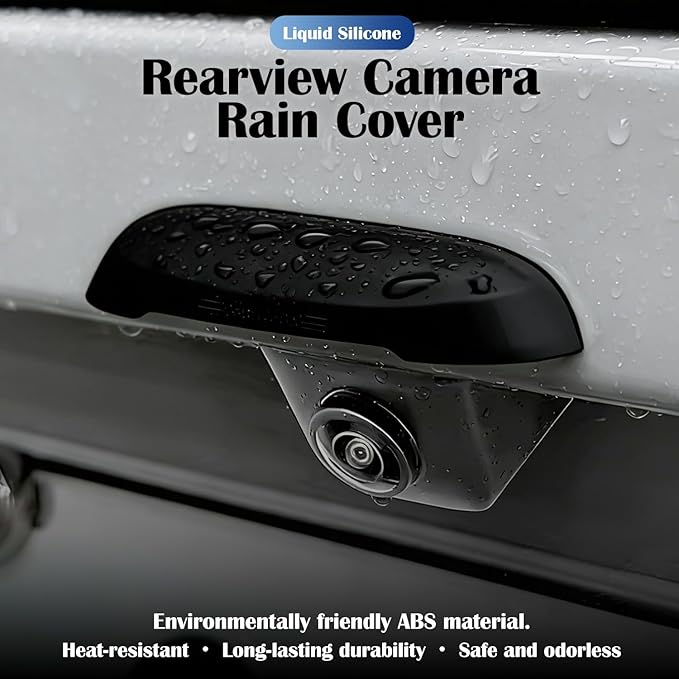 All-Weather Backup Camera Cover - Soft Silicone Rain Guard for Vehicle Reversing Cams, Universal Fit