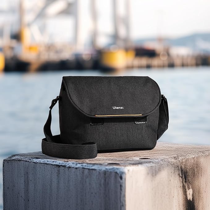 ULANZI Camera Bag, SLR/DSLR Camera Case Professional, Crossbody Photography Small Bag Fashion, Shoulder Bag for Women and Men Compatible for Sony Canon Nikon Mirrorless Camera Lightweight Black