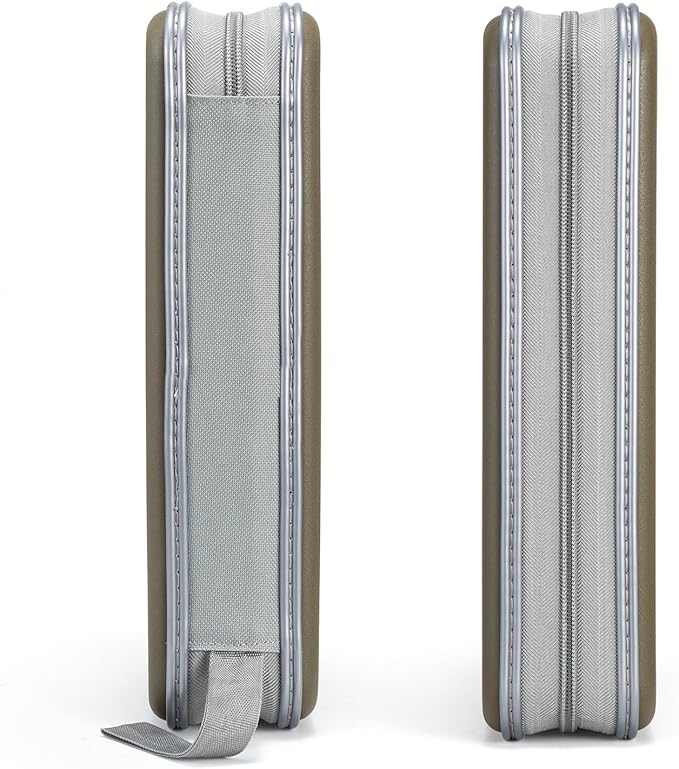 UENTIP 96 Capacity CD Case,Portable DVD Hard Plastic Case Holder CD Organizer Wallet Protective DVD Storage (olive, 96)