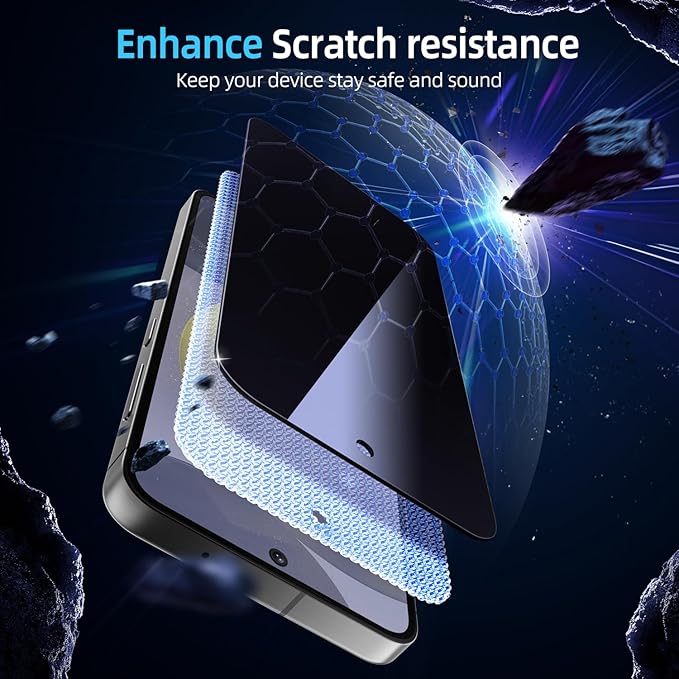 X-it for Samsung Galaxy S25 Screen Protector Privacy 6.2" [Auto Alignment/Dust Removal],Bubble-Free,[100% Ultrasonic Fingerprint ID] Easy Installation Full Coverage Anti-Spy [Non-Glass] 2 Packs