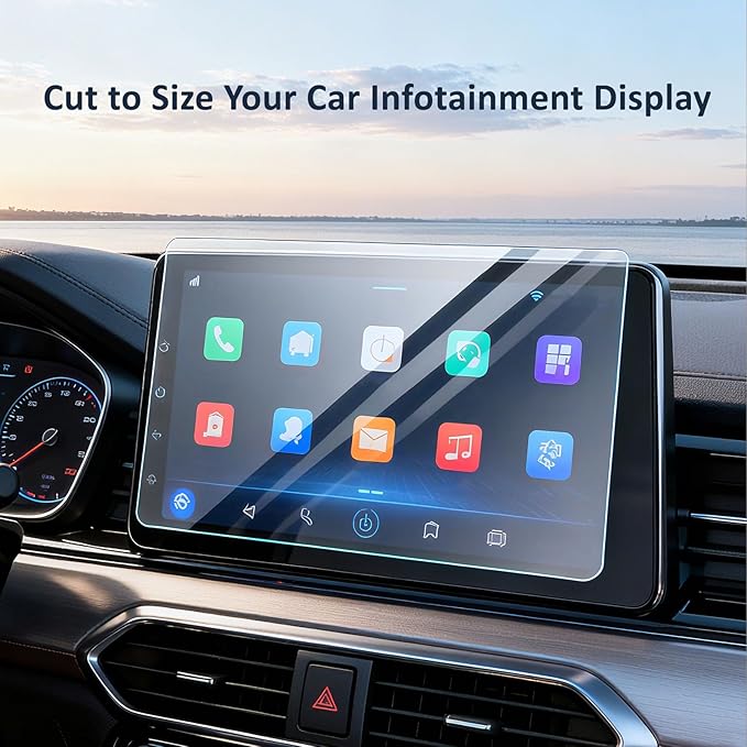 Cut to Fit Screen Protector [2-Pack] 300*202 mm Universal Trimmable Screen Protective Film HD Clear PET Customizable Touchscreen Protection Anti-Scratch Cuttable Film for Tablet, GPS, Navigation, Camera