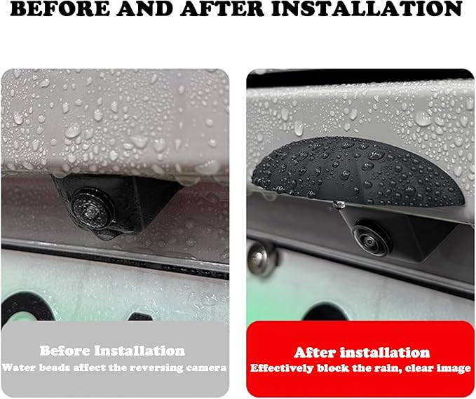 Car Rear View Camera Cover, Anti-Rain Car Reversing Cameras Protection, Silicone Modification Protective Sticker for Car Camera, Non-Destructive Installation for Most Cars