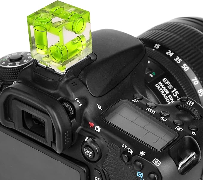 Anwenk Hot Shoe Level Camera Bubble Level Hot Shoe Spirit Level Hot Shoe Cover (Includes 3 Axis Bubble Level, 2 Axis Bubble Level and 1 Axis Hot Shoe Cover) Combo Pack