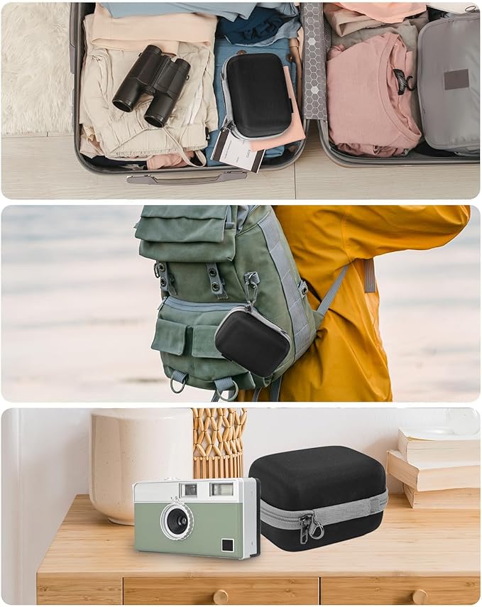 RAIACE Hard Storage Case Compatible with KODAK EKTAR H35/ H35N Film Camera, Protective Carrying Bag for Digital Camera Case. (case only)-Black