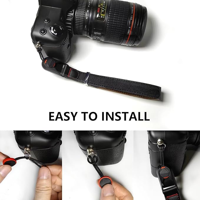 Camera Wrist Strap for Travel & Vlogging, Adjustable Quick Release Hand Strap for Secure Grip, Fit for Sony, Canon, Nikon
