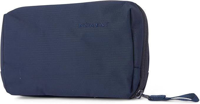 Moment Everything Tech Organizer – Water-Resistant Travel Pouch for Cables, Chargers & Accessories | Regular & Mini Sizes (Navy, Mini)