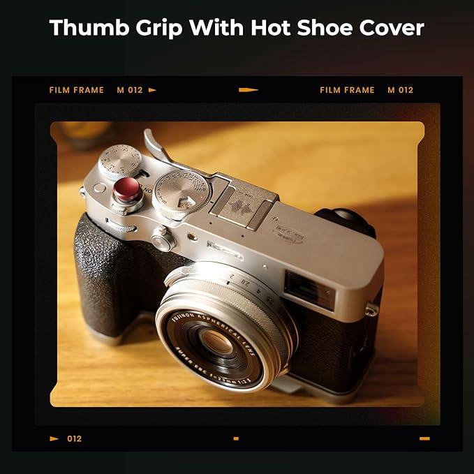 SmallRig Thumb Grip with Hot Shoe Cover for FUJIFILM X100VI / X100V (Silver)