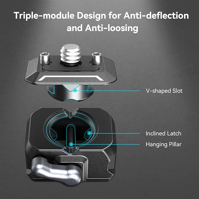 SmallRig Quick Release Camera Monitor Mount with Cold Shoe, Supports Swivel 360° and Tilt 170° Adjustable, Drop-in HawkLock Camera Hot Cold Shoe Monitor Holder for 5" & 7" Monitor - 3514C