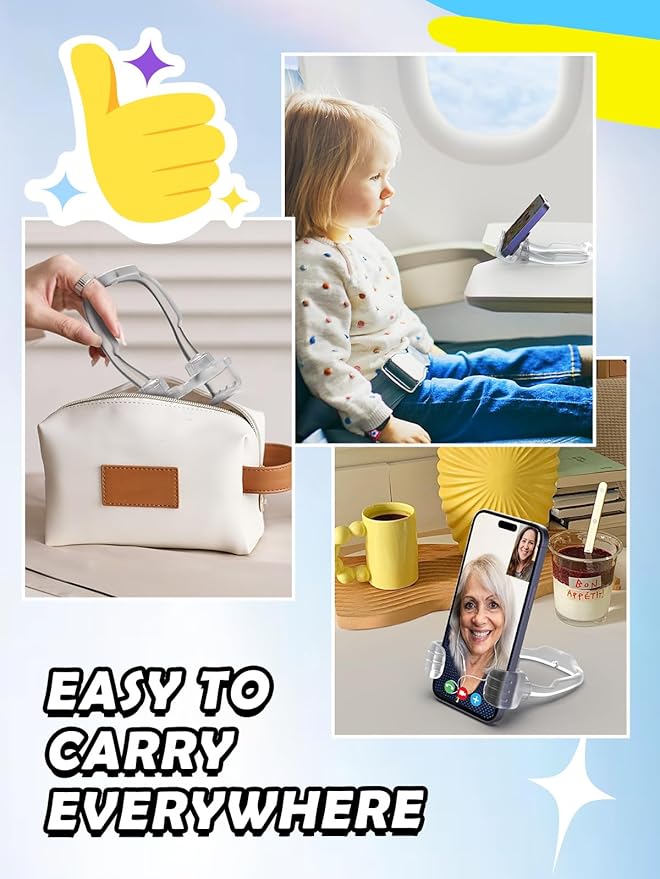 Easter Basket Stuffers Essentials for Teens Girls Boys Kids Adults Cell Phone Stand: UPGRADE Adjustable Thumbs Up Lazy Phone Holder for Desk Cool Gadgets Fun Easter Gifts for Adults Men Women Teenage