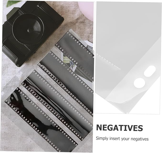 10pcs Negative Film Storage Bags Heavy Duty Protectors Archival Safe Dustproof Pocket Sleeves for Photographers