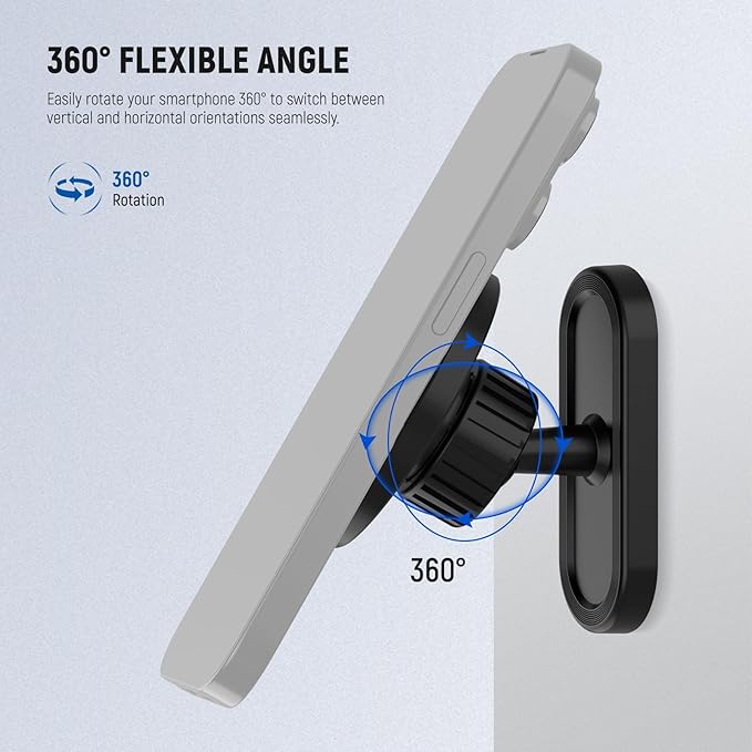 NEEWER PA144 (Black) Phone Cage Compatible with iPhone 17 Pro Max + PA099 Magnetic Phone Holder Mount for Golf Cart Car, Quick Release Video Rig Stabilizer with 67mm Filter Ring, 17mm Lens Backplate