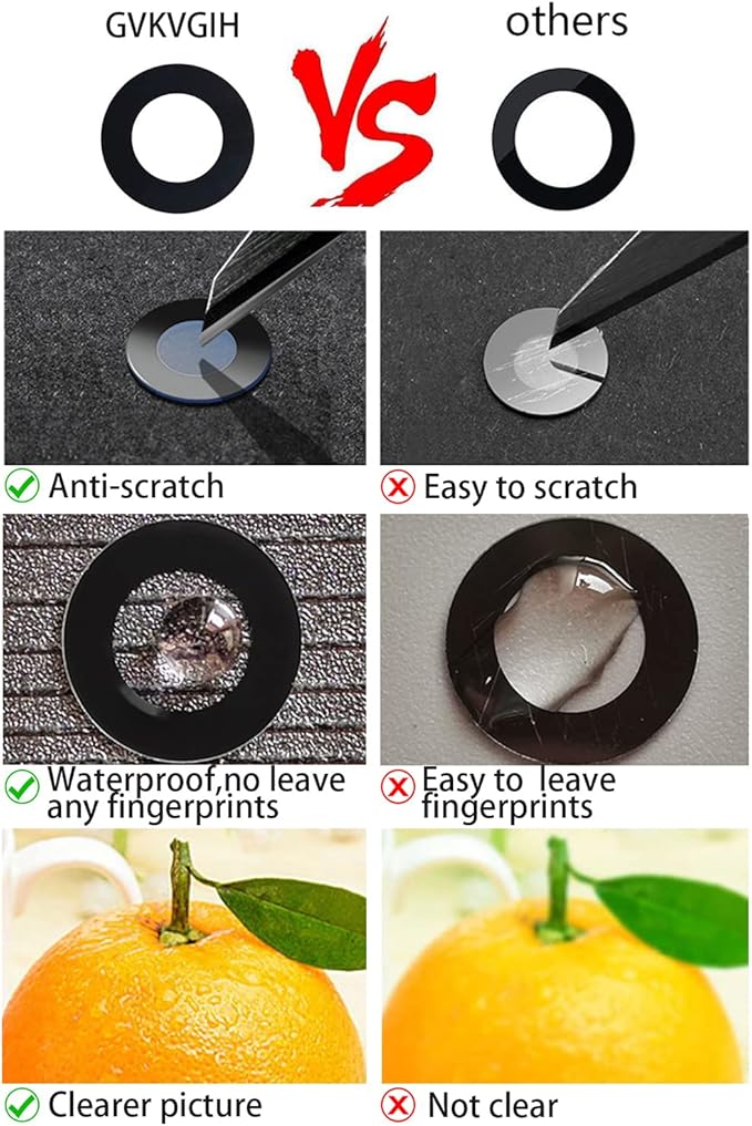 Camera Lens Glass Replacement for iPhone 11, GVKVGIH Back Camera Glass Lens Replacement with Pre-Installed Adhesive,Repair Tool Kit and Installation Manual