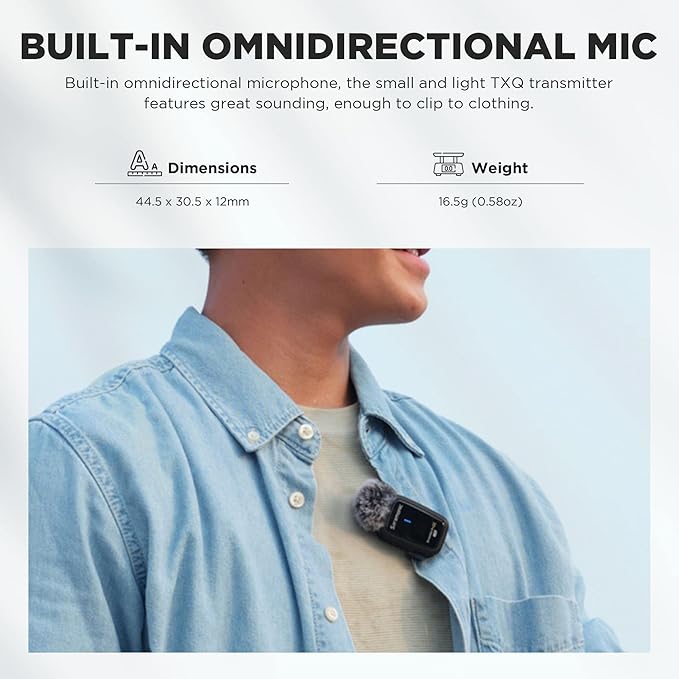 Saramonic Blink500 Prox-Q4 Wireless Lavalier Microphone for iPhone iPad - mini Plug Play Cordless Lapel Mic for Vlog Podcast Facebook Live Stream Filming Video Recording (TX+TX+RX)