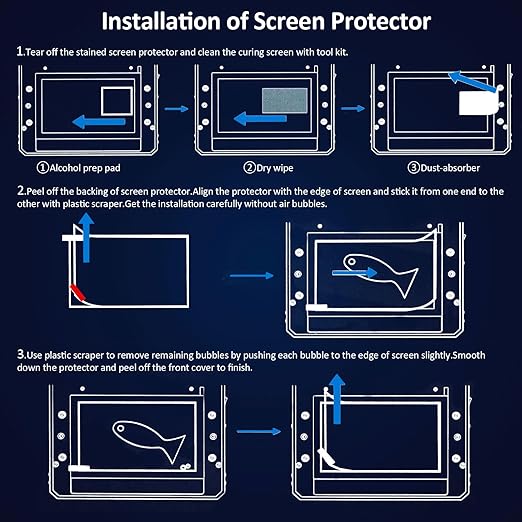Anycubi Photon MONO X 6Ks Screen Protector,Original 3D Printer Protective Film 5Pcs Compatible with 9.1 inch LCD SLA UV Resin 3D Printers-Thickness 0.1mm-NOT for Photon MONO 6K or Photon MONO X 4K