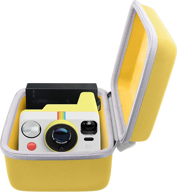 khanka Hard Carrying Case for Polaroid Now 3rd Gen I-Type,Now+ 3rd,Now 2nd,Now+ 2nd Gen,Flip,Originals Now I-Type,Originals Now+,I-2,OneStep+,OneStep 2 Instant Film Camera(Yellow Case)