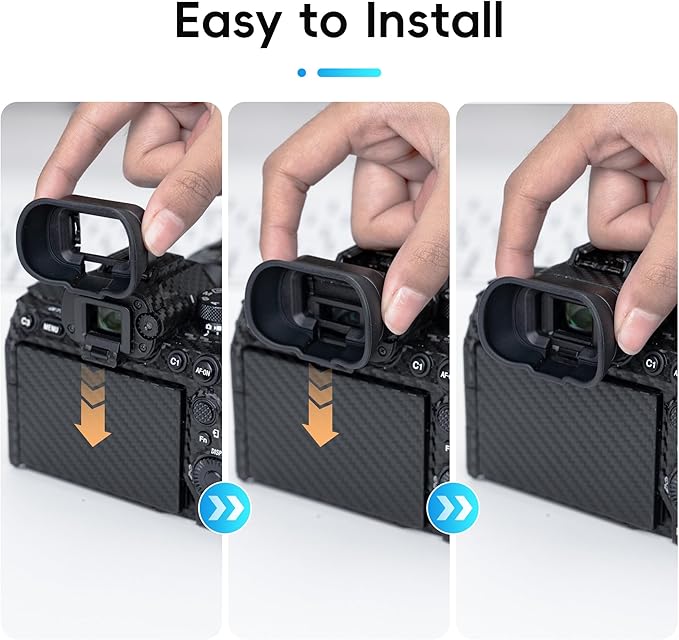 Soft Silicon Camera Viewfinder Eyecup Eye Cup Eyepiece Replacement for Sony Alpha A7M5 A7V A7 V IV A1II A7R V A7RV A7R5 A7M4 A7IV A9III A7S III A7SIII A7S3 ILCE-7SM3 EVF Eyeshade Replace Sony FDA-EP19