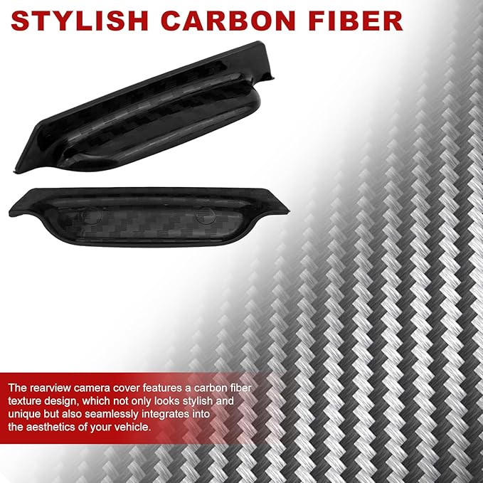 4pcs Car Rear View Camera Anti-Rain Cover, 2.95x0.49x0.46in/7.5x1.25x1.16cm Durable ABS Material Rear View Backup Camera Cover for Automotive Exterior Accessories(Black)