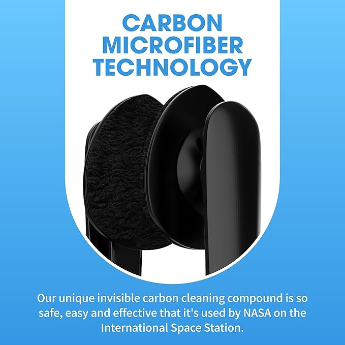CarbonKlean Peeps Glasses Cleaner - for Eyeglasses, Reading Glasses, and More - Lens Cleaner with Carbon Microfiber Tech - Electroplated Gold - 2 Count