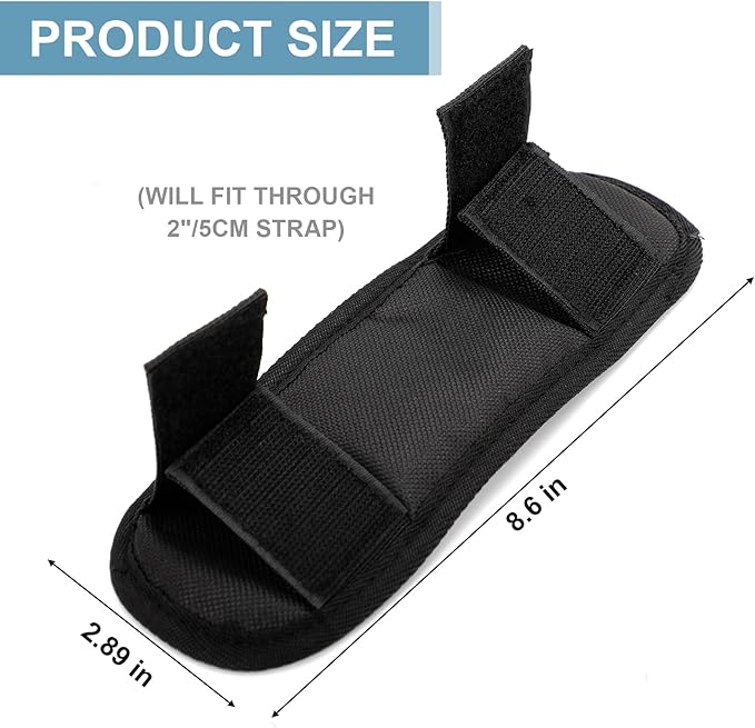 2 Pack Shoulder Strap Pads for Backpack, Luggage, Camera & Guitar - Comfortable & Breathable Cushion Pads (Black)