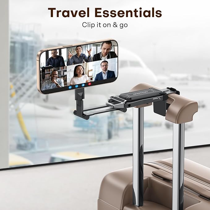 OMOTON [2 Pack] 360°Rotating for MagSafe Tripod, Adjustable Aluminum Magnetic Phone Tripod for iPhone 17/16/15/14 Pro Max Air, Foldable Cell Selfie Stick Fits Vlog, Gym, Travel Essentials