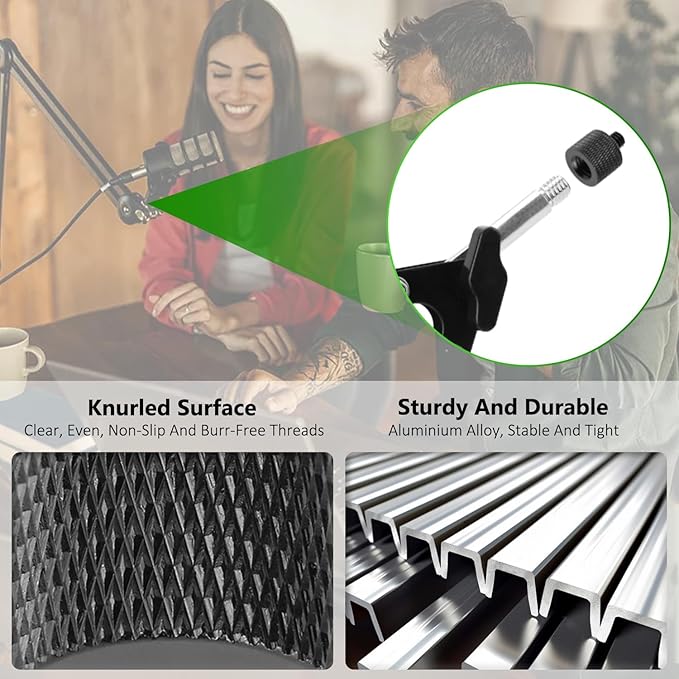 2 Pack 3/8" Female to 1/4" Male Screw Adapter Thread for Tripod Accessories Microphone Holder Camera Mount