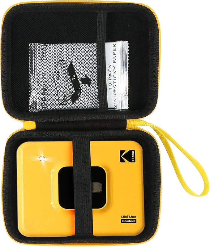 Aenllosi Hard Carrying Case Compatible with Kodak Mini Shot 3 Retro & Square Photo Printer, Holder for Film Cartridges (Case Only, Black)